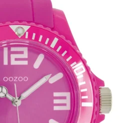 Oozoo Unisex Armbanduhr Vintage Series Analog Silikon pink UOC4177A