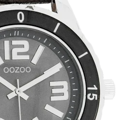 Oozoo Unisex Armbanduhr Vintage Series Analog Leder taupe grau UOC4273A
