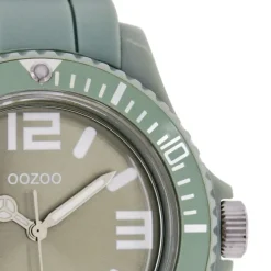 Oozoo Unisex Armbanduhr Vintage Series Analog Silikon hellgrün UOC4279A