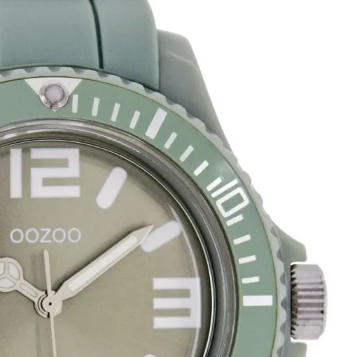 Oozoo Unisex Armbanduhr Vintage Series Analog Silikon hellgrün UOC4279A