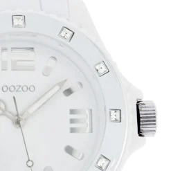 Oozoo Unisex Armbanduhr Vintage Series Analog Silikon weiß UOC4356A