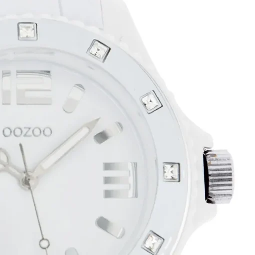 Oozoo Unisex Armbanduhr Vintage Series Analog Silikon weiß UOC4356A