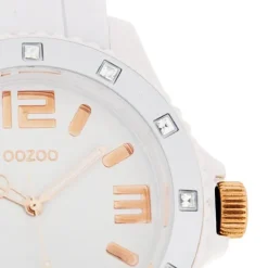 Oozoo Unisex Armbanduhr Vintage Series Analog Silikon weiß UOC4357A