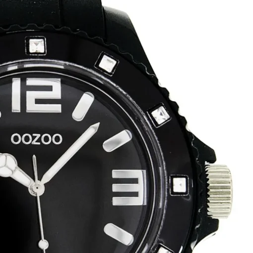 Oozoo Unisex Armbanduhr Vintage Series Analog Silikon schwarz UOC4360A