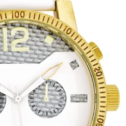 Oozoo Unisex Armbanduhr Vintage Series Analog Leder weiß UOC4796A