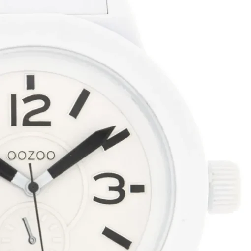 Oozoo Unisex Armbanduhr Vintage Series Analog Metall weiß UOC4116A