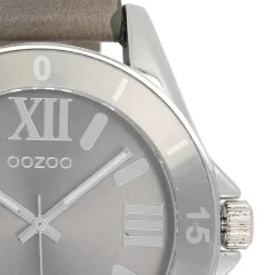 Oozoo Unisex Armbanduhr Vintage Series Analog Leder taupe hellbraun UOC5737A