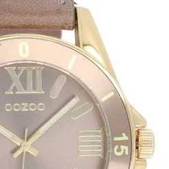 Oozoo Unisex Armbanduhr Vintage Series Analog Leder taupe hellbraun UOC5739A