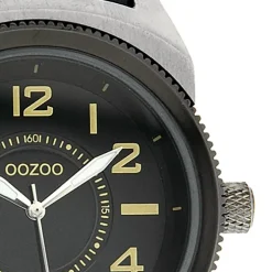 Oozoo Unisex Armbanduhr Vintage Series Analog Metall schwarz UOC3734A