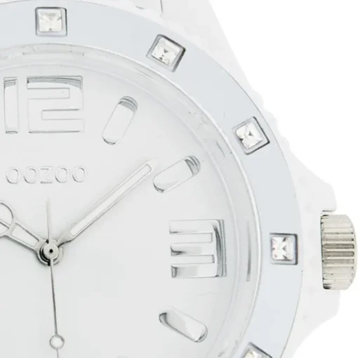 Oozoo Unisex Armbanduhr Vintage Series Analog Silikon weiß UOC4336A