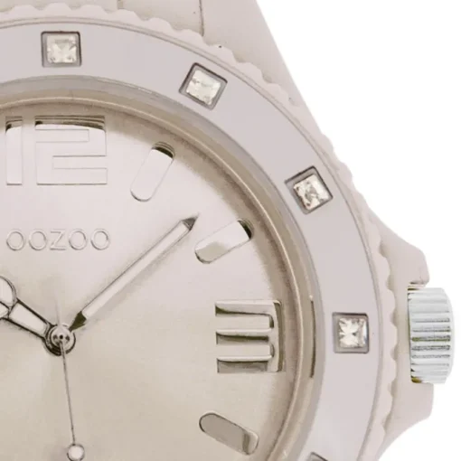 Oozoo Unisex Armbanduhr Vintage Series Analog Silikon beige hellbraun UOC4338A