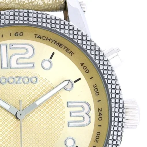 Oozoo Unisex Armbanduhr Vintage Series Analog Leder beige hellbraun UOC4318A