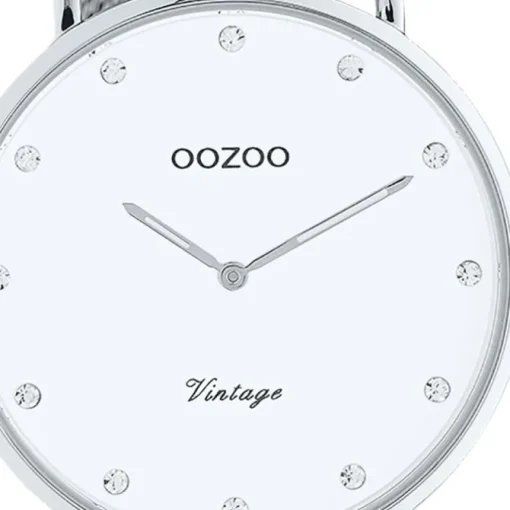 Oozoo Unisex Armbanduhr Vintage Series C20235 Analog Edelstahl silber UOC20235