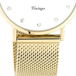 Oozoo Unisex Armbanduhr Vintage Series C20241 Analog Edelstahl gold UOC20241