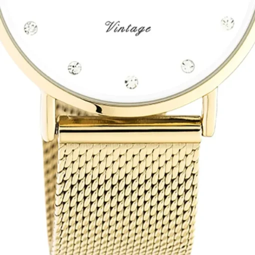 Oozoo Unisex Armbanduhr Vintage Series C20241 Analog Edelstahl gold UOC20241