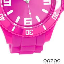 Oozoo Unisex Armbanduhr Vintage Series Analog Silikon pink UOC4166A