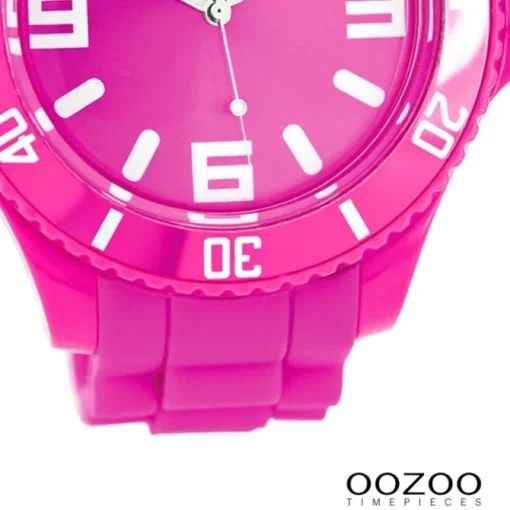 Oozoo Unisex Armbanduhr Vintage Series Analog Silikon pink UOC4166A