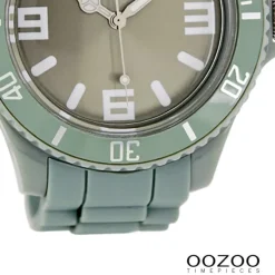 Oozoo Unisex Armbanduhr Vintage Series Analog Silikon hellgrün UOC4275A