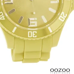 Oozoo Unisex Armbanduhr Vintage Series Analog Silikon gelb UOC4335A