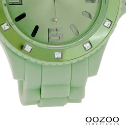 Oozoo Unisex Armbanduhr Vintage Series Analog Silikon hellgrün UOC4339A