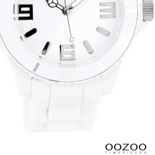Oozoo Unisex Armbanduhr Vintage Series Analog Silikon weiß UOC4172A