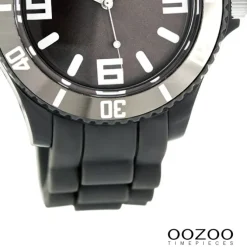 Oozoo Unisex Armbanduhr Vintage Series Analog Silikon dunkelgrau UOC4173A