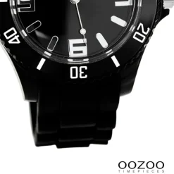 Oozoo Unisex Armbanduhr Vintage Series Analog Silikon schwarz UOC4174A