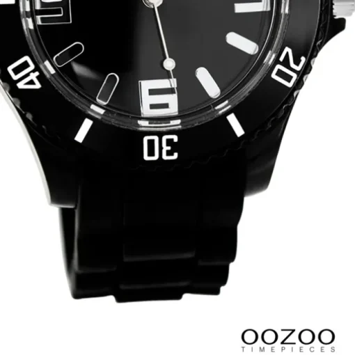Oozoo Unisex Armbanduhr Vintage Series Analog Silikon schwarz UOC4174A