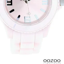 Oozoo Unisex Armbanduhr Vintage Series Analog Silikon rosa UOC4175A