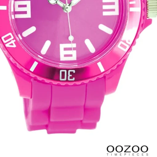 Oozoo Unisex Armbanduhr Vintage Series Analog Silikon pink UOC4177A