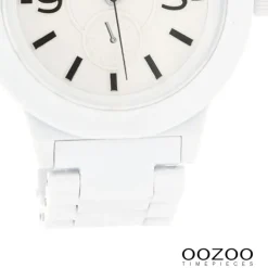 Oozoo Unisex Armbanduhr Vintage Series Analog Metall weiß UOC4116A