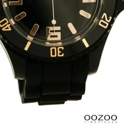 Oozoo Unisex Armbanduhr Vintage Series Analog Silikon schwarz UOC4278A