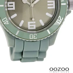 Oozoo Unisex Armbanduhr Vintage Series Analog Silikon hellgrün UOC4279A
