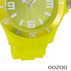Oozoo Unisex Armbanduhr Vintage Series Analog Silikon gelb UOC4288A