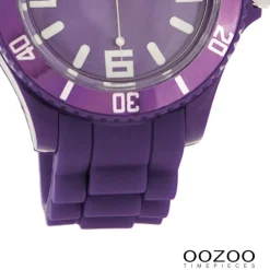 Oozoo Unisex Armbanduhr Vintage Series Analog Silikon lila UOC4290A
