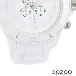 Oozoo Unisex Armbanduhr Vintage Series Analog Silikon weiß UOC4832A