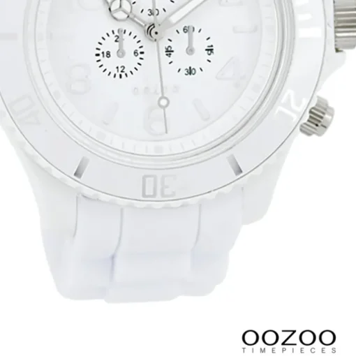 Oozoo Unisex Armbanduhr Vintage Series Analog Silikon weiß UOC4832A