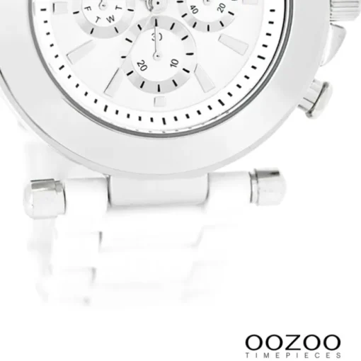 Oozoo Unisex Armbanduhr Vintage Series Analog Kunststoff weiß UOC4880A