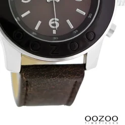 Oozoo Unisex Armbanduhr Vintage Series Analog Silikon dunkelbraun UOC5016A
