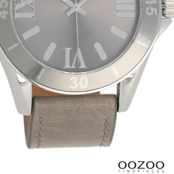 Oozoo Unisex Armbanduhr Vintage Series Analog Leder taupe hellbraun UOC5737A