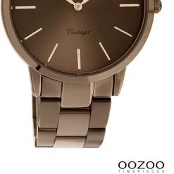 Oozoo Unisex Armbanduhr Vintage Series Analog Metall braun UOC20106