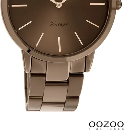 Oozoo Unisex Armbanduhr Vintage Series Analog Metall braun UOC20106
