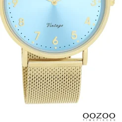 Oozoo Unisex Armbanduhr Vintage Series Analog Metall gold UOC20343