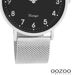 Oozoo Unisex Armbanduhr Vintage Series Analog Metall silber UOC20341
