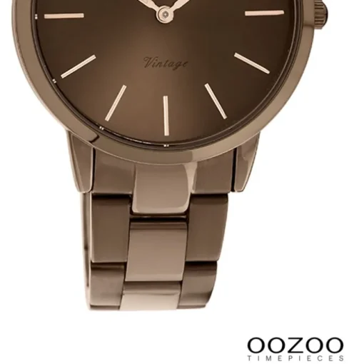Oozoo Unisex Armbanduhr Vintage Series Analog Metall braun UOC20109