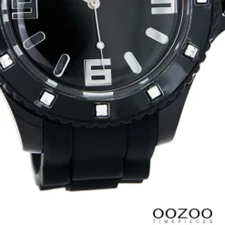 Oozoo Unisex Armbanduhr Vintage Series Analog Silikon schwarz UOC4340A