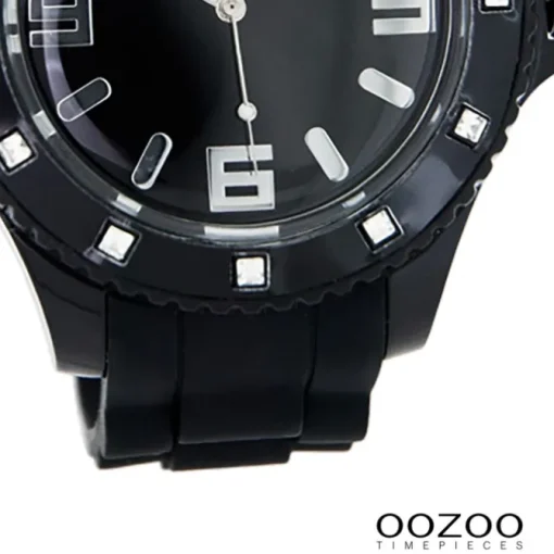 Oozoo Unisex Armbanduhr Vintage Series Analog Silikon schwarz UOC4340A