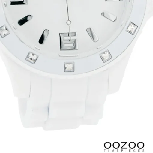 Oozoo Unisex Armbanduhr Vintage Series Analog Silikon weiß UOC4336A