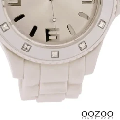 Oozoo Unisex Armbanduhr Vintage Series Analog Silikon beige hellbraun UOC4338A