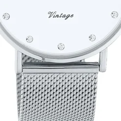 Oozoo Unisex Armbanduhr Vintage Series C20235 Analog Edelstahl silber UOC20235